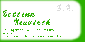 bettina neuvirth business card